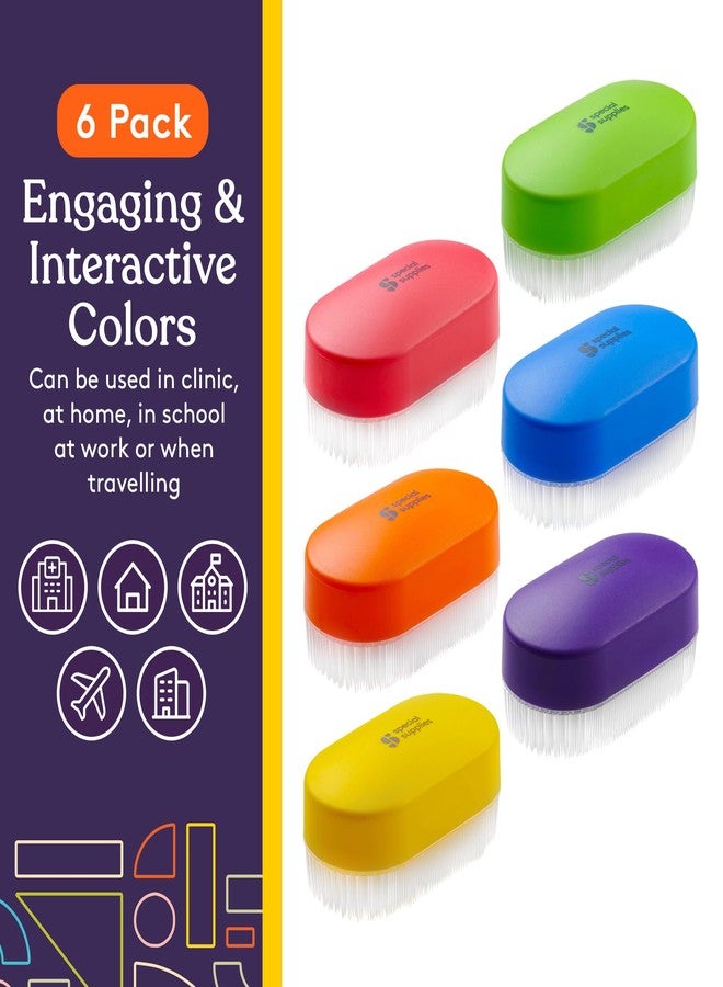 Special Supplies Sensory Brush Therapressure Therapy Brush for Occupational and Sensory Brushing, 6 Pack, Stimulating and Calming Tools for Kids and Adults, Soft Flexible Bristles, Latex Free - Image 2